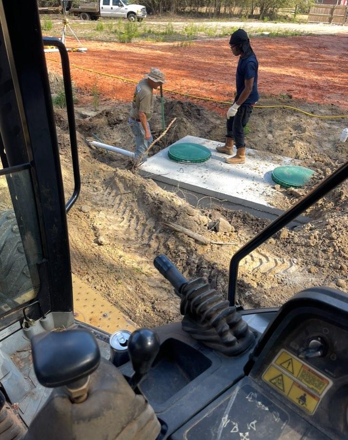 Careful work around the tank