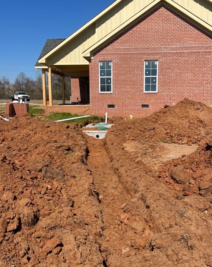 New system beside a home