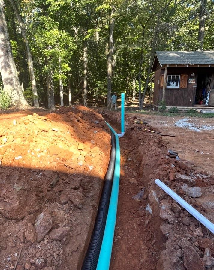 New utility line installation